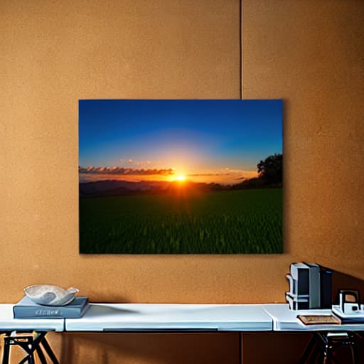  make a picture of a sunset view