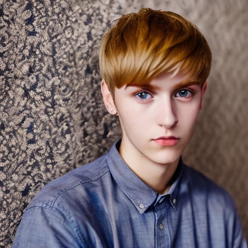 portrait+ style russian homosexual queer twink blonde very cute dude face