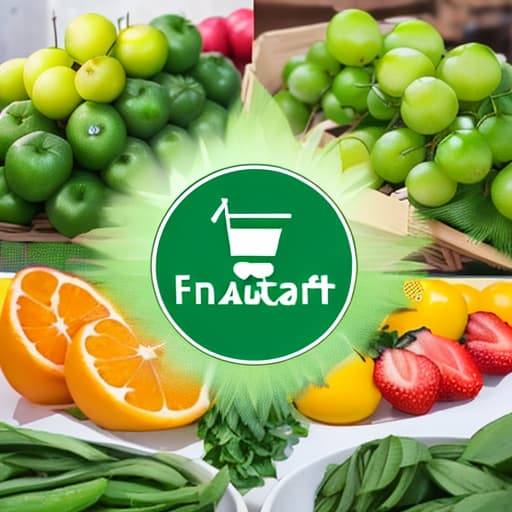  Generate an e-commerce platform logo for fresh fruit sales, and the project platform name is "Kuaoguo Agricultural E-commerce Platform" ，