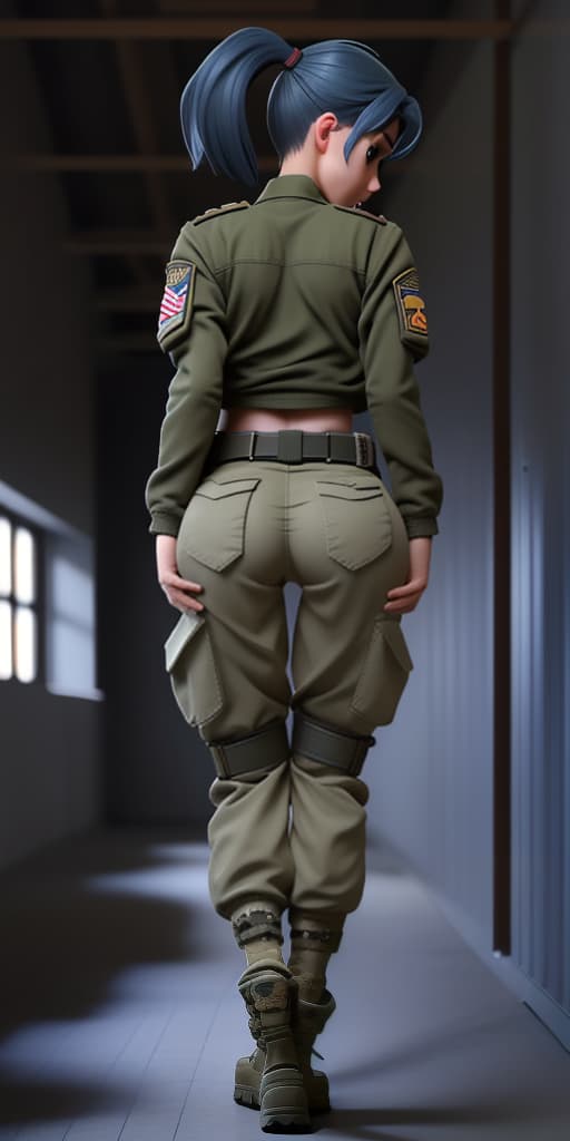  military-girl, takes off her pants, with her back, in the barracks. only such options!