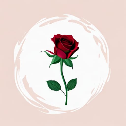  a rose, white background, vector art, best quality, masterpiece