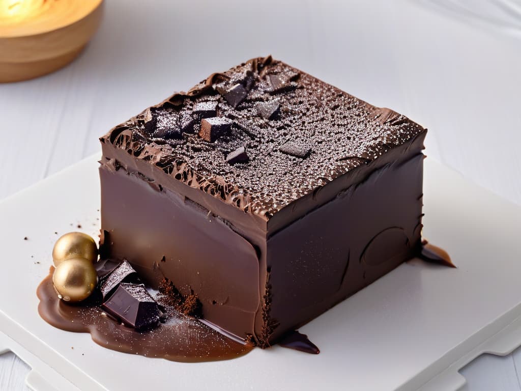  A minimalist, ultradetailed image of a piece of dark chocolate breaking in half, revealing a rich, glossy interior filled with intricate swirls of cocoa and sugar crystals, set against a stark white background to emphasize the purity and complexity of chocolate's chemical composition. hyperrealistic, full body, detailed clothing, highly detailed, cinematic lighting, stunningly beautiful, intricate, sharp focus, f/1. 8, 85mm, (centered image composition), (professionally color graded), ((bright soft diffused light)), volumetric fog, trending on instagram, trending on tumblr, HDR 4K, 8K