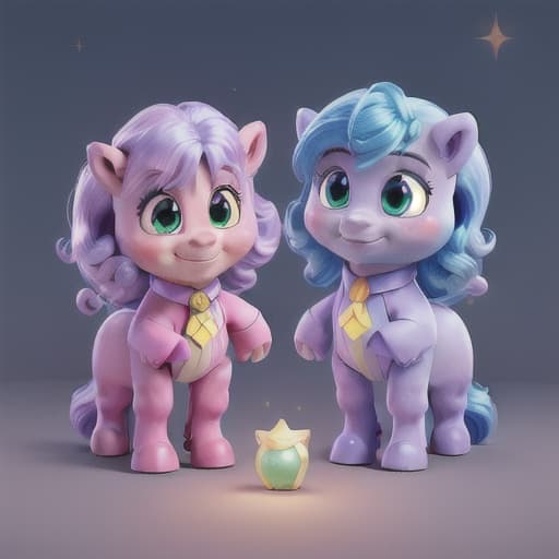  Ponies projecting magic together