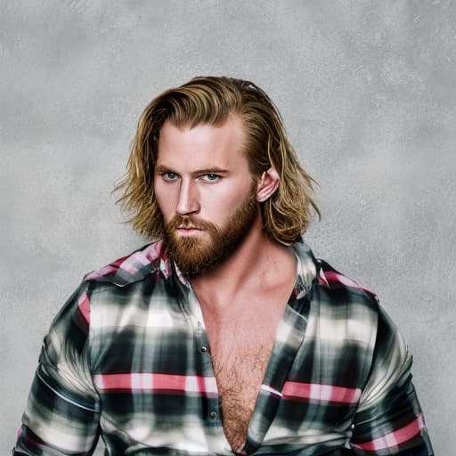 portrait+ style wwe queer blonde hunk dude face