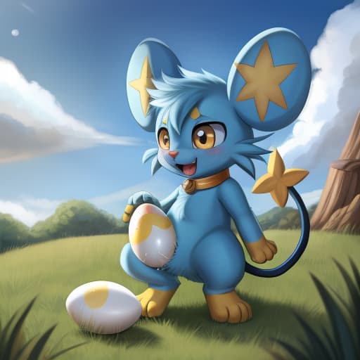  Shinx, feral cat, egg in ass, anal oviposition, view from behind,, open eyes, digital art, masterpiece, 4k, fine details,