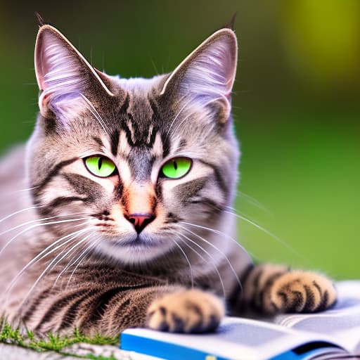 nvinkpunk Realistic image of a cat wearing headphones and reading glasses while riding a bus. hyperrealistic, full body, detailed clothing, highly detailed, cinematic lighting, stunningly beautiful, intricate, sharp focus, f/1. 8, 85mm, (centered image composition), (professionally color graded), ((bright soft diffused light)), volumetric fog, trending on instagram, trending on tumblr, HDR 4K, 8K