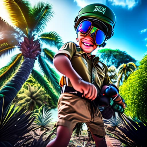 estilovintedois flyin boy on thé town Safari Adventures, Tropical Paradise hyperrealistic, full body, detailed clothing, highly detailed, cinematic lighting, stunningly beautiful, intricate, sharp focus, f/1. 8, 85mm, (centered image composition), (professionally color graded), ((bright soft diffused light)), volumetric fog, trending on instagram, trending on tumblr, HDR 4K, 8K