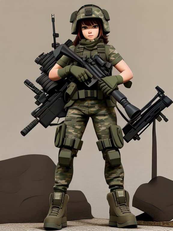  Full Body Bicep Combat Camouflage US Military Full Equipment Rifle Rifle Combat Vehicle Girls Pop