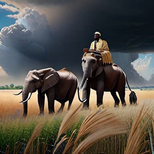  Ark ( like in florence, ky) sitting in a beautiful field being loaded by 2 elephants, 2 lions, 2 zebras, 2 camels, 2 eagles, 2 ravens and 2 doves with sunny sky in foreground and storm clouds building on the horizon in background hyperrealistic, full body, detailed clothing, highly detailed, cinematic lighting, stunningly beautiful, intricate, sharp focus, f/1. 8, 85mm, (centered image composition), (professionally color graded), ((bright soft diffused light)), volumetric fog, trending on instagram, trending on tumblr, HDR 4K, 8K