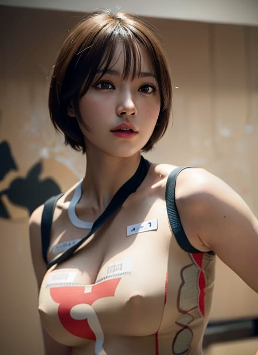  short hair 　, (Masterpiece, BestQuality:1.3), (ultra detailed:1.2), (hyperrealistic:1.3), (RAW photo:1.2),High detail RAW color photo, professional photograph, (Photorealistic:1.4), (realistic:1.4), ,professional lighting, (japanese), beautiful face, (realistic face)