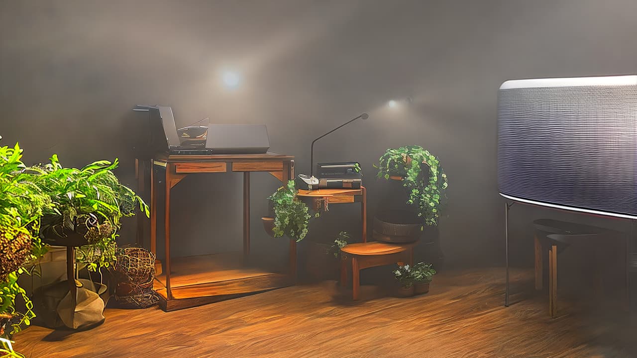  A serene, minimalist composition featuring a laptop on a sleek, wooden desk, surrounded by ample negative space, with a few carefully placed design elements like a single pencil, a small plant, and a subtle grid paper in the background. hyperrealistic, full body, detailed clothing, highly detailed, cinematic lighting, stunningly beautiful, intricate, sharp focus, f/1. 8, 85mm, (centered image composition), (professionally color graded), ((bright soft diffused light)), volumetric fog, trending on instagram, trending on tumblr, HDR 4K, 8K