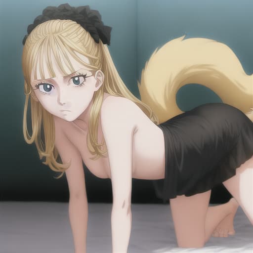  no clothes very girl and very hot and shyed doggystyle anime manga style Black clover
