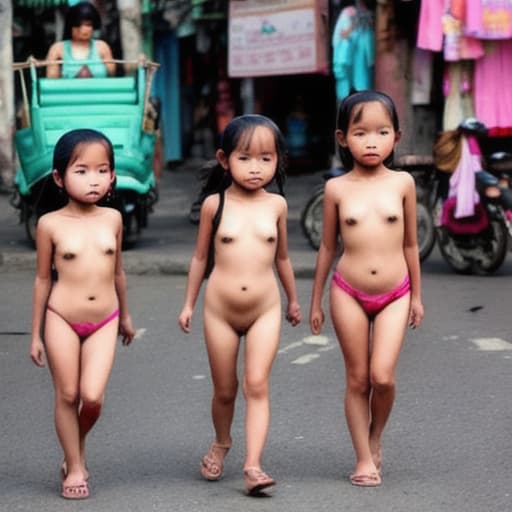  niñas voluptuosas caminando por las calles de Vietnam