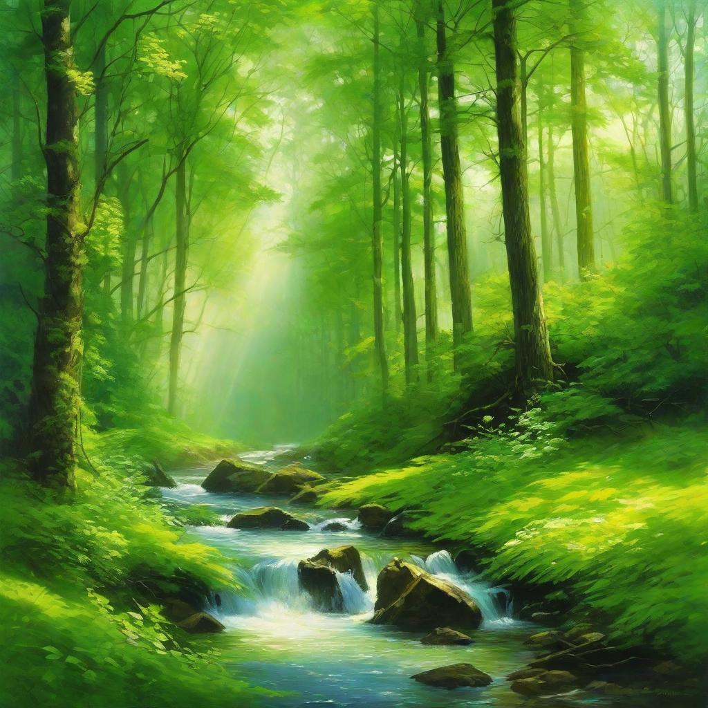  masterpiece, best quality,Generate a 1920*300 green forest picture