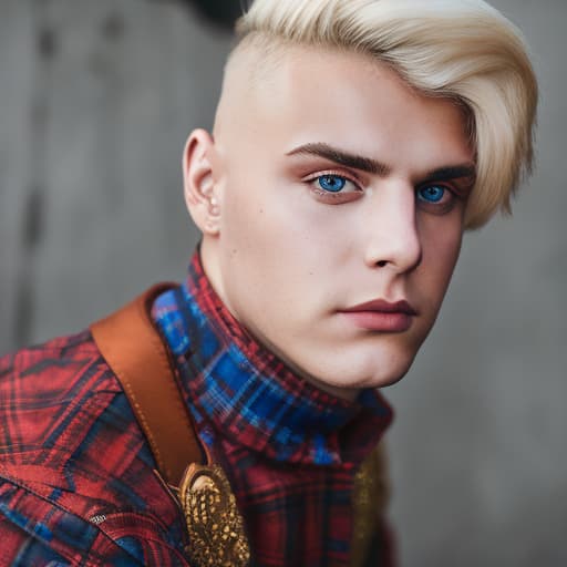 portrait+ style russian homosexual queer youtuber blonde very cute dude face