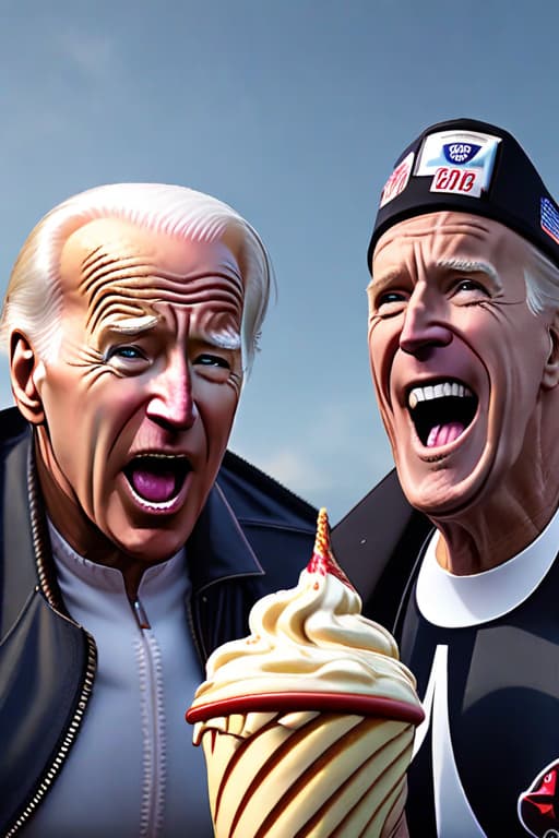  Retarded President joe biden of the united states, 8k photorealistic, wrinkled skin, with mouth open, with tongue sticking out, cinematic lighting, HD, high details, dramatic, trending on artstation, full body, head shot, wearing a dunce cap, eating an ice cream cone, film still, stunning photography. Funny, anatomically correct, hyper realistic, super detailed, 4k uhd image, canon eos r3 hyperrealistic, full body, detailed clothing, highly detailed, cinematic lighting, stunningly beautiful, intricate, sharp focus, f/1. 8, 85mm, (centered image composition), (professionally color graded), ((bright soft diffused light)), volumetric fog, trending on instagram, trending on tumblr, HDR 4K, 8K