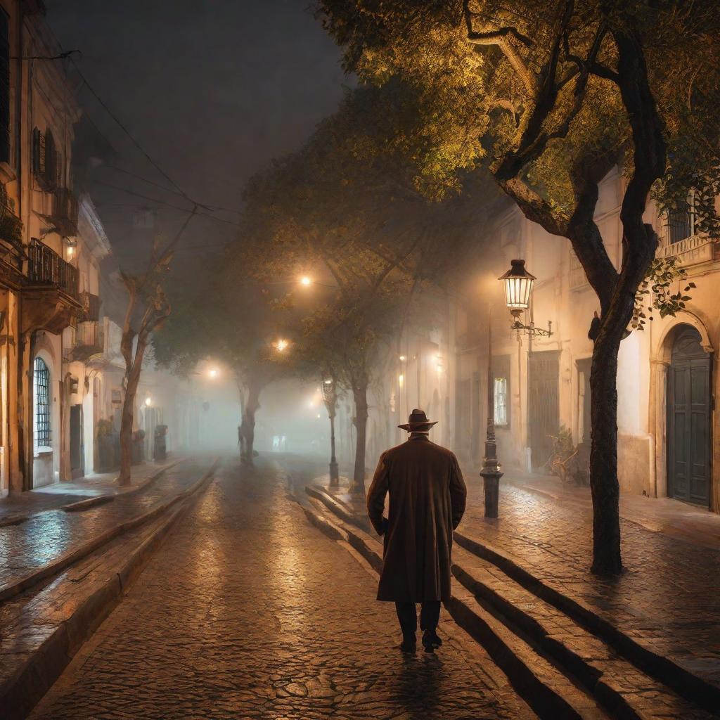  Camino boscoso de noche hyperrealistic, full body, detailed clothing, highly detailed, cinematic lighting, stunningly beautiful, intricate, sharp focus, f/1. 8, 85mm, (centered image composition), (professionally color graded), ((bright soft diffused light)), volumetric fog, trending on instagram, trending on tumblr, HDR 4K, 8K