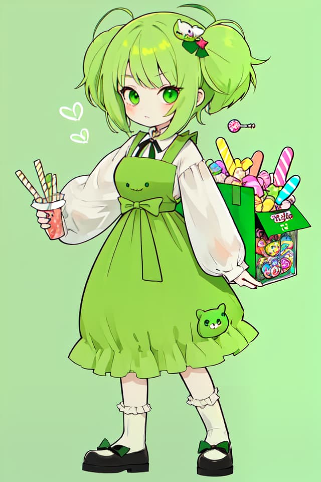  Green hair character candy carrier big fuss