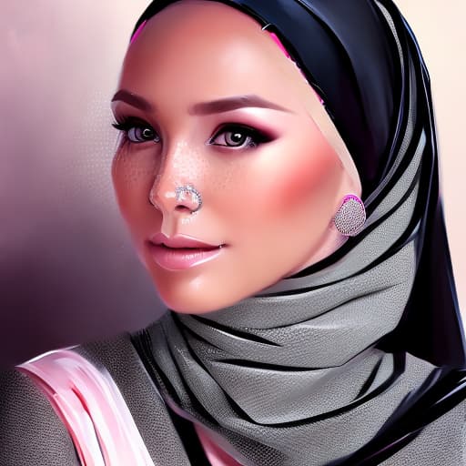 portrait+ style wanita cantik berkulit putih memakai jilbab