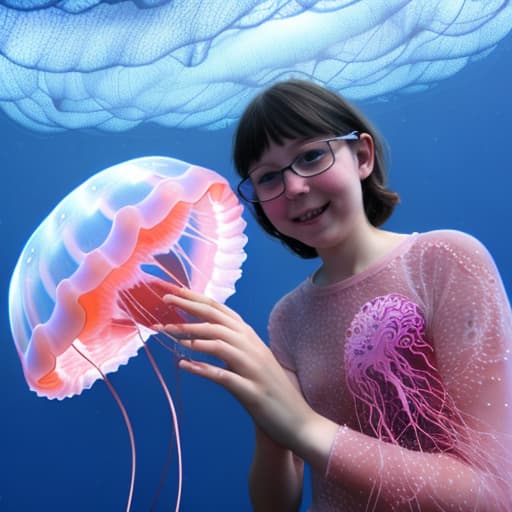   with jelly fish