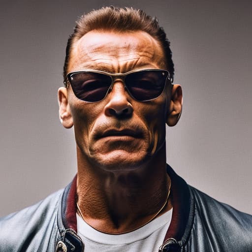 portrait+ style Jean Claude van Damme queer face