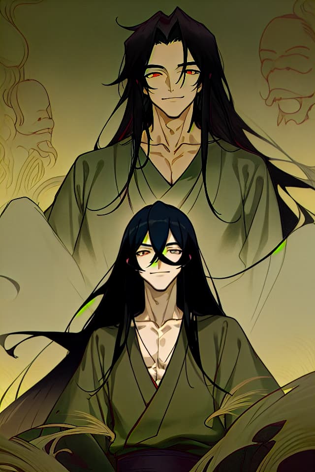  Black hair, hinge, long hair, eyelids, smiles, fines, dark Japanese style rooms, men overlooking down, paddy, clavicle, look up from below, on the chest