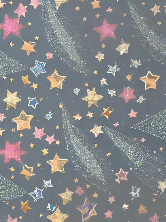  Cute musical notes and sparkling stars and gems wallpaper