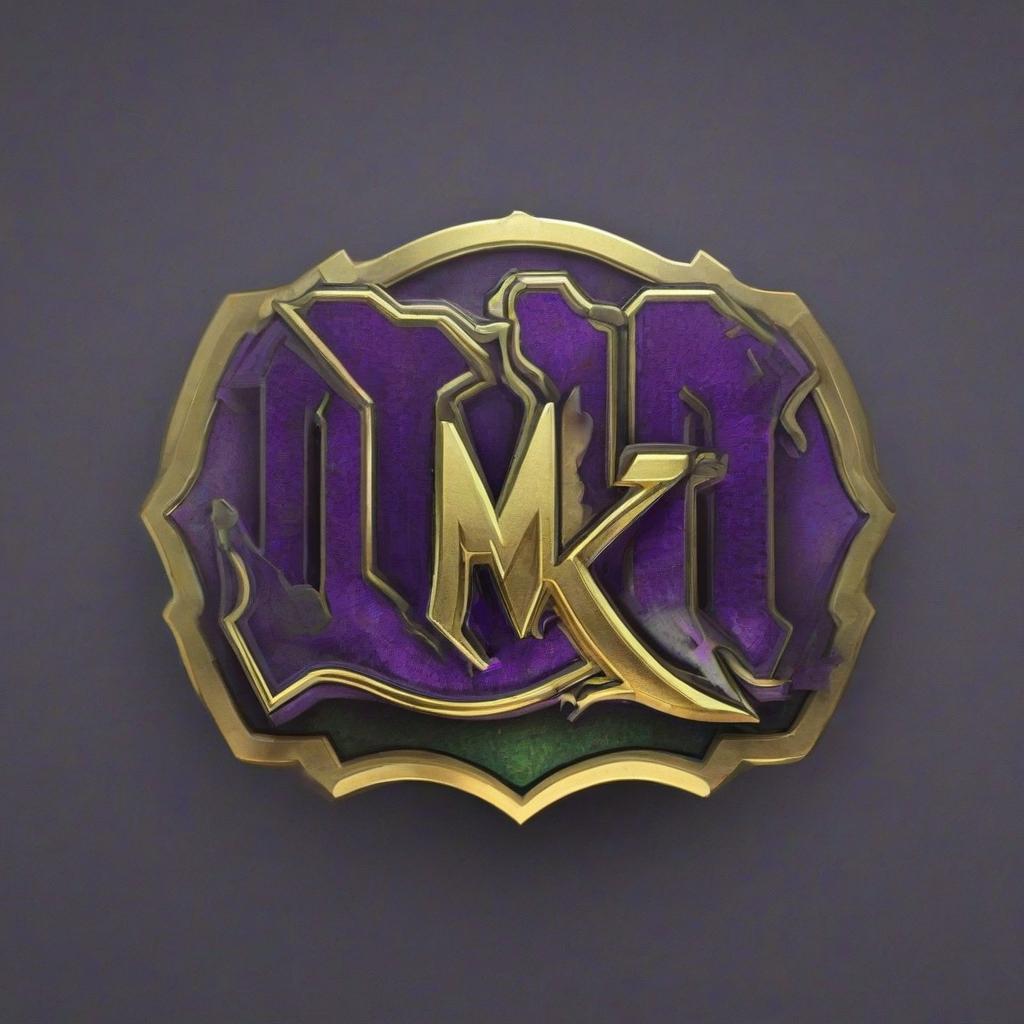  concept art "MK Logo: Purple, Light Green, Gold. Simplified" . digital artwork, illustrative, painterly, matte painting, highly detailed, STICKER hyperrealistic, full body, detailed clothing, highly detailed, cinematic lighting, stunningly beautiful, intricate, sharp focus, f/1. 8, 85mm, (centered image composition), (professionally color graded), ((bright soft diffused light)), volumetric fog, trending on instagram, trending on tumblr, HDR 4K, 8K