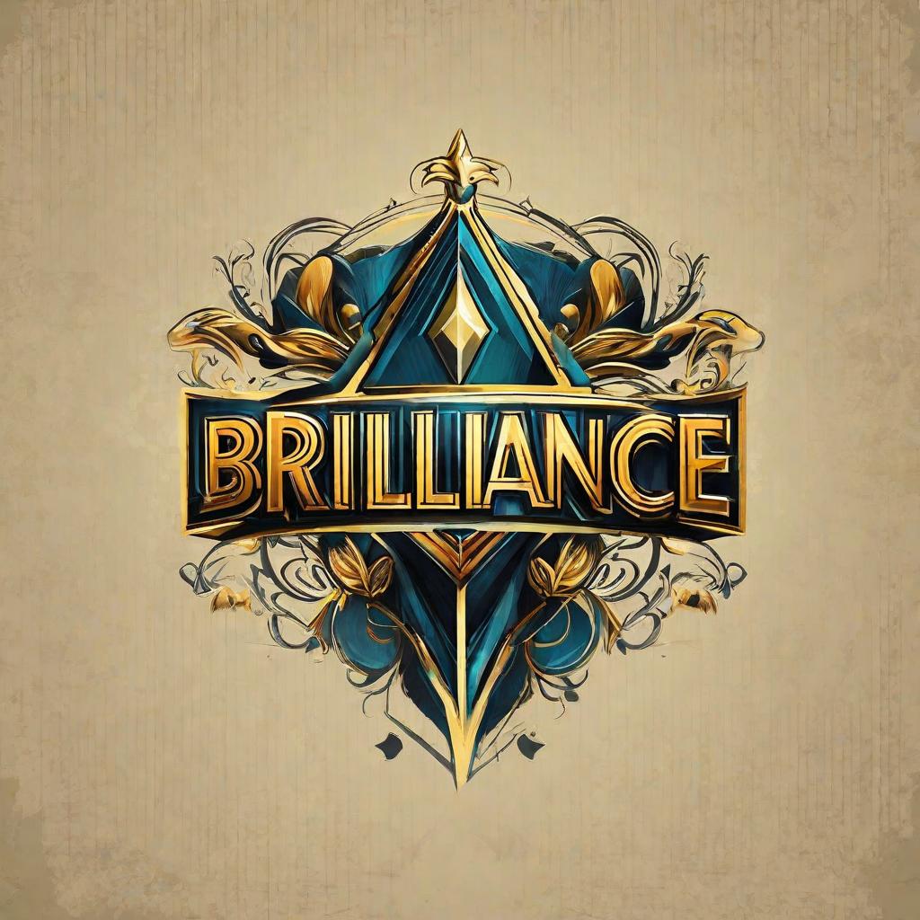  masterpiece, best quality, Use the word "brilliance" to form a logo