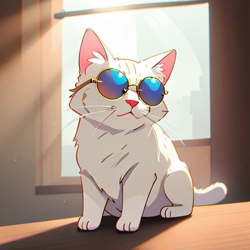 a cat with sunglasses on, no background hyperrealistic, full body, detailed clothing, highly detailed, cinematic lighting, stunningly beautiful, intricate, sharp focus, f/1. 8, 85mm, (centered image composition), (professionally color graded), ((bright soft diffused light)), volumetric fog, trending on instagram, trending on tumblr, HDR 4K, 8K