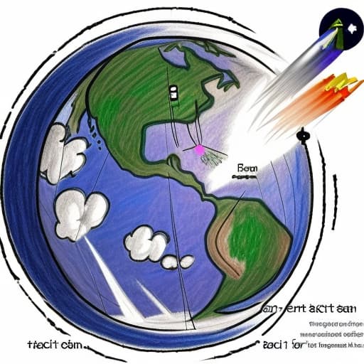  A simple like 3rd grade drawing what would have to earth if a rocket hit a gamma ray and destroyed earth