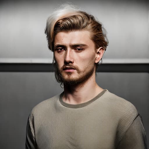 portrait+ style russian queer actor blonde dude face