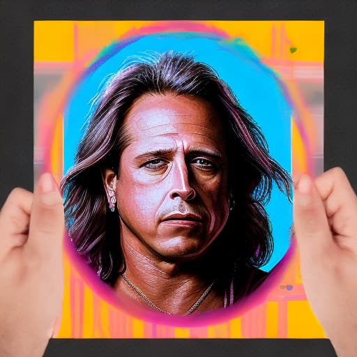 portrait+ style Bret Hart queer face