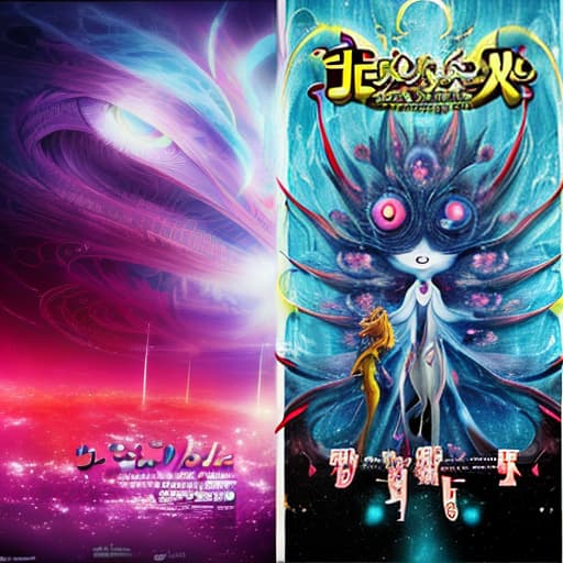  movie poster anthropomorphic style anime. big eyesan. sweet smilecolorful. creates a mysterious and surrealatmosphere with a sense of the miraculous. the overall stayl blends traditional chines sexart