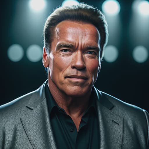  arnold schwarzenegger , hyperrealistic, high quality, highly detailed, cinematic lighting, intricate, sharp focus, f/1. 8, 85mm, (centered image composition), (professionally color graded), ((bright soft diffused light)), volumetric fog, trending on instagram, HDR 4K, 8K