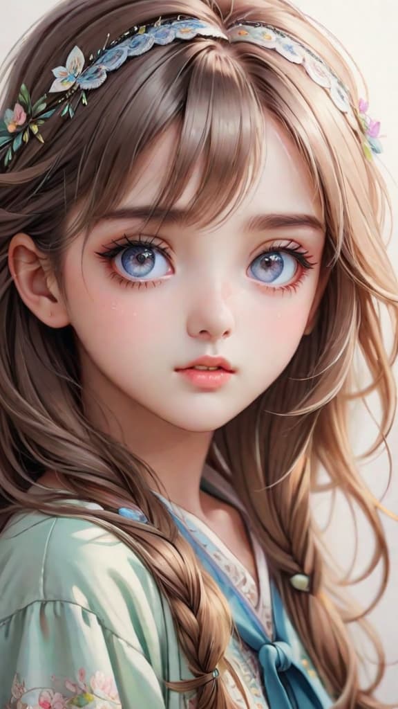  (best quality, masterpiece),detailed eyes detailed pupils multiple eyes, upper body,1girl,small,Extremely beautiful clothes(different stlyes),pastel colors,print \(medium\),diagram,streaked hair,white eyes,wide eyed,