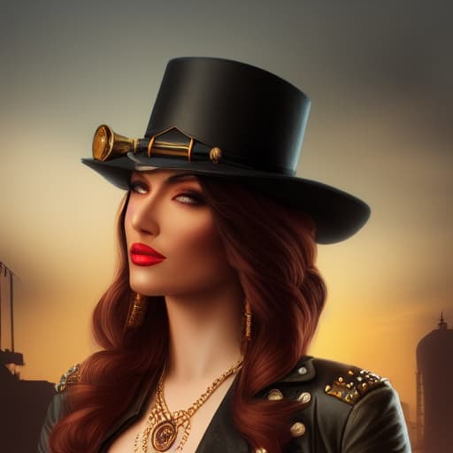  Generate steampunk images hyperrealistic, full body, detailed clothing, highly detailed, cinematic lighting, stunningly beautiful, intricate, sharp focus, f/1. 8, 85mm, (centered image composition), (professionally color graded), ((bright soft diffused light)), volumetric fog, trending on instagram, trending on tumblr, HDR 4K, 8K