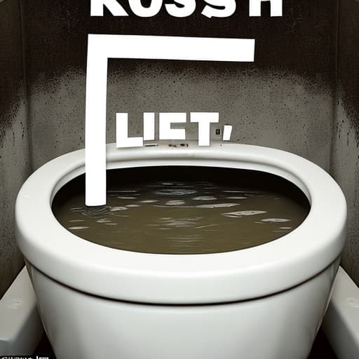  Write the text “Kendrick Lost” inside of a toilet full of water. The text looks like urine or pee when it spells “Kendrick Lost”