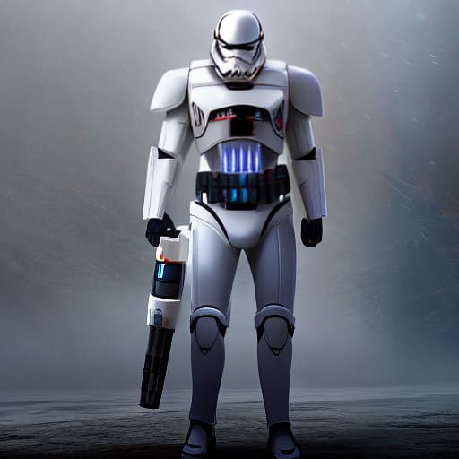  a stormtropper hyperrealistic, full body, detailed clothing, highly detailed, cinematic lighting, stunningly beautiful, intricate, sharp focus, f/1. 8, 85mm, (centered image composition), (professionally color graded), ((bright soft diffused light)), volumetric fog, trending on instagram, trending on tumblr, HDR 4K, 8K