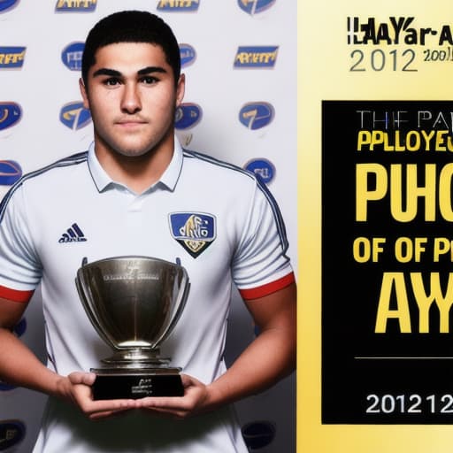  a photo award that say player of the year