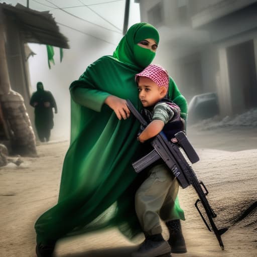  Hamas kidnaps children and slaughters babies hyperrealistic, full body, detailed clothing, highly detailed, cinematic lighting, stunningly beautiful, intricate, sharp focus, f/1. 8, 85mm, (centered image composition), (professionally color graded), ((bright soft diffused light)), volumetric fog, trending on instagram, trending on tumblr, HDR 4K, 8K