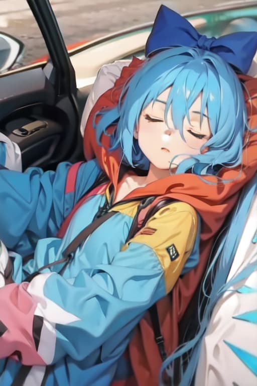  Cirno in a sleeping bag