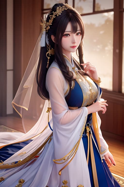  着物を着た綺麗な女性 巫女さんのような姿 美しく、かわいい 女性 hyperrealistic, full body, detailed clothing, highly detailed, cinematic lighting, stunningly beautiful, intricate, sharp focus, f/1. 8, 85mm, (centered image composition), (professionally color graded), ((bright soft diffused light)), volumetric fog, trending on instagram, trending on tumblr, HDR 4K, 8K