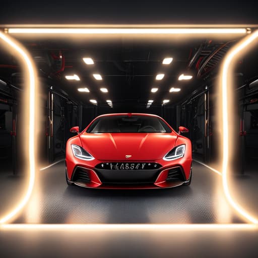  (Luxury car garage ), photorealistic, highly detailed, 4k, high quality hyperrealistic, full body, detailed clothing, highly detailed, cinematic lighting, stunningly beautiful, intricate, sharp focus, f/1. 8, 85mm, (centered image composition), (professionally color graded), ((bright soft diffused light)), volumetric fog, trending on instagram, trending on tumblr, HDR 4K, 8K