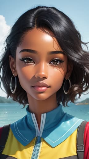  an abstract painting of, a sailboat compilation between four floating sailboats, a wave of a blue sea water, with a beautiful landscape, very colorfully presented, a face of an African woman., hyperrealistic, high quality, highly detailed, perfect lighting, intricate, sharp focus, f/1. 8, 85mm, (centered image composition), (professionally color graded), ((bright soft diffused light)), trending on instagram, HDR 4K, 8K