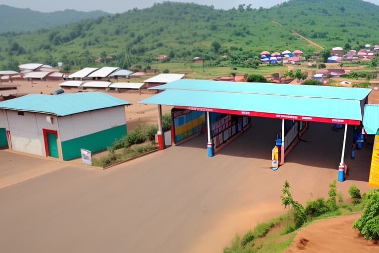  A lorry station for Bibiani, a town in Ghana.