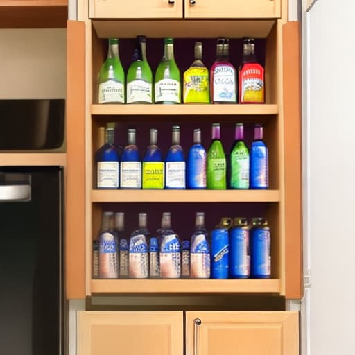  Show a shelf for storing drinks