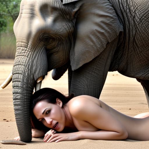  Woman having sex with a elephant