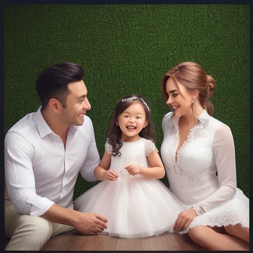  (happy family), photorealistic, highly detailed, 4k, high quality hyperrealistic, full body, detailed clothing, highly detailed, cinematic lighting, stunningly beautiful, intricate, sharp focus, f/1. 8, 85mm, (centered image composition), (professionally color graded), ((bright soft diffused light)), volumetric fog, trending on instagram, trending on tumblr, HDR 4K, 8K