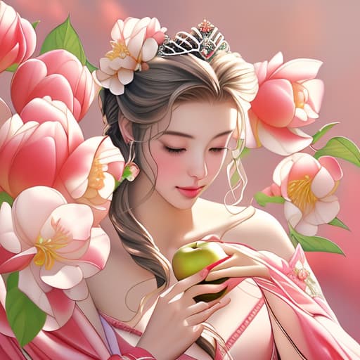  Apple flower with a beautiful princess